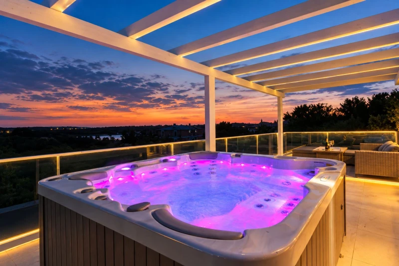 Wellness & Spa, Villa STELLA - the perfect combination of wellness, heated pool, near to the sea, Pomer - Istria, Balkon / Terrasse