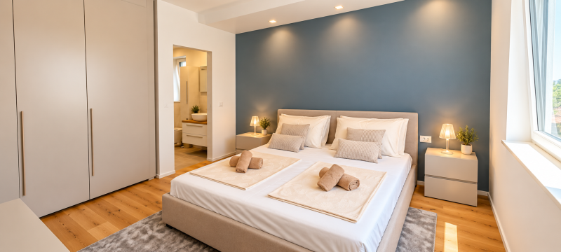 Villa SALVORE – Romantic villa near the beach, heated pool, games room, summer kitchen & bbq, Savudrija, Bedrooms
