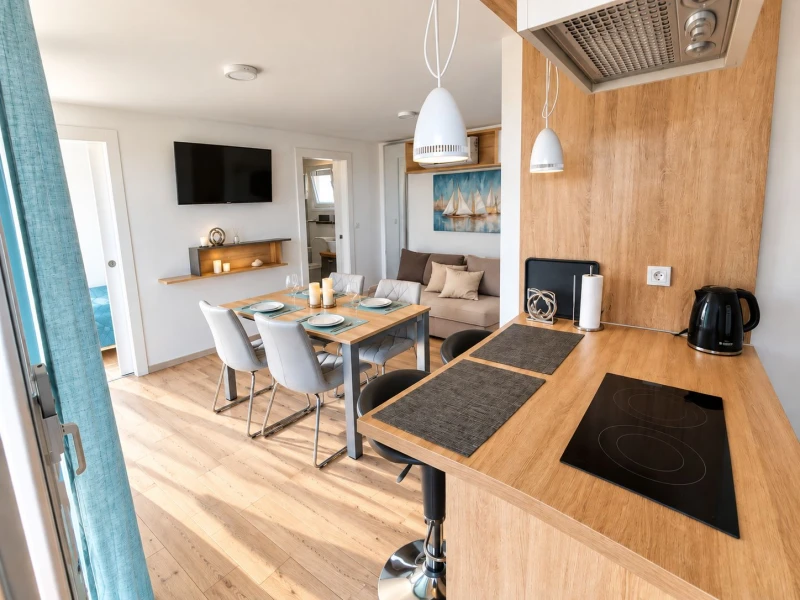 Beach House BETA – romantično utočište u masliniku uz more, bazen, jacuzzi i dječje igralište, Pomer, Kuhinja