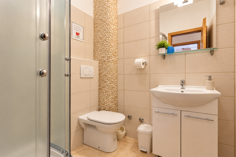 Villa VEDORNA - big wellness house near beach, wellness room, game room, playground & bbq, Pomer - Istria, Badezimmer / WC