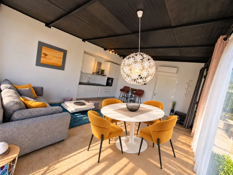 Hacienda MATEA – an oasis of romance near the beaches, surrounded by olive trees, pool & playground, Pula - Istria, Wohnzimmer
