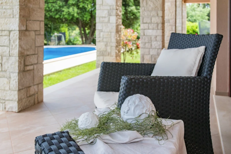 Apartman Marilena sa bazenom, Balkon / terasa