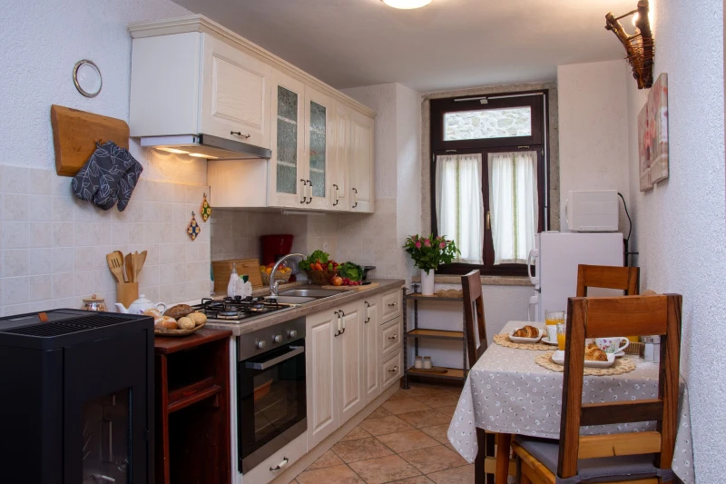 Apartment with romantic wine cellar, Kitchen