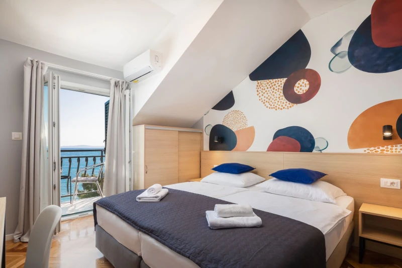 Double Room with Balcony and Sea View, Sobe