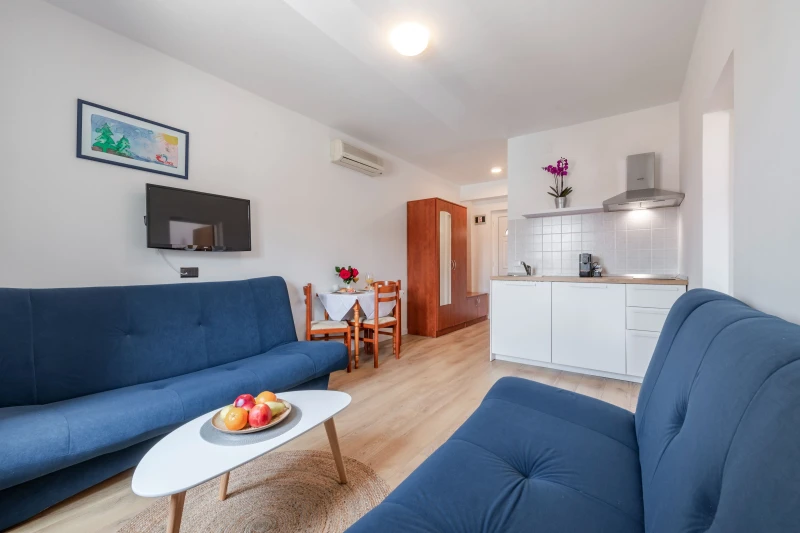 05 Apartman za 2+1 osobu - terasa s pogledom na more, Dnevni boravak