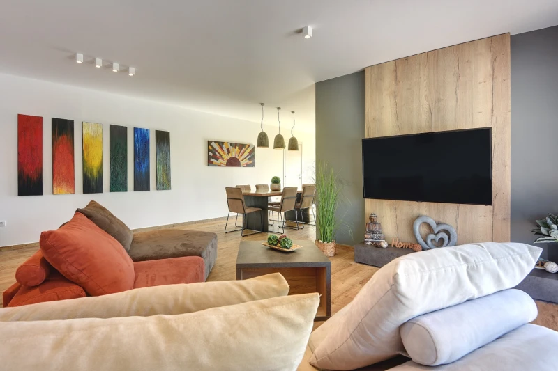 Villa Momare, Wohnzimmer