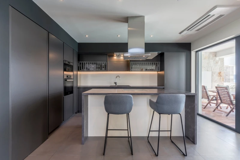 Living room and kitchen