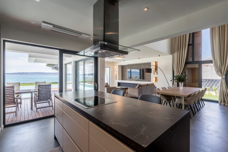 Living room and kitchen