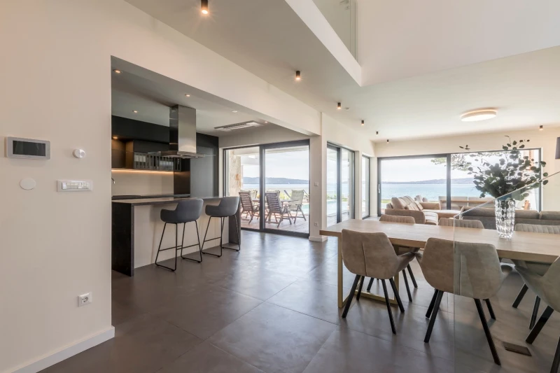 Living room and kitchen