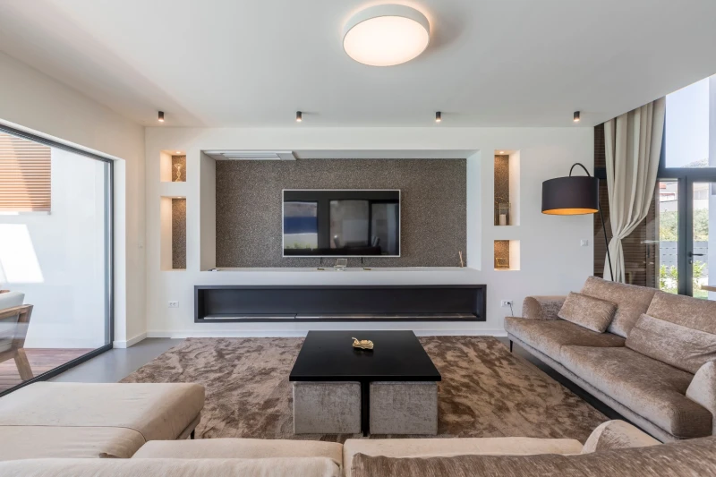 Living room and kitchen