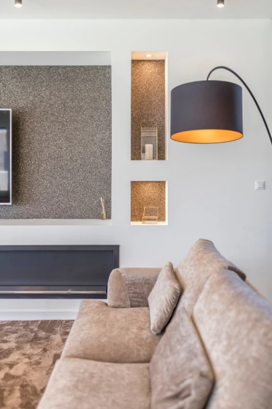 Living room and kitchen