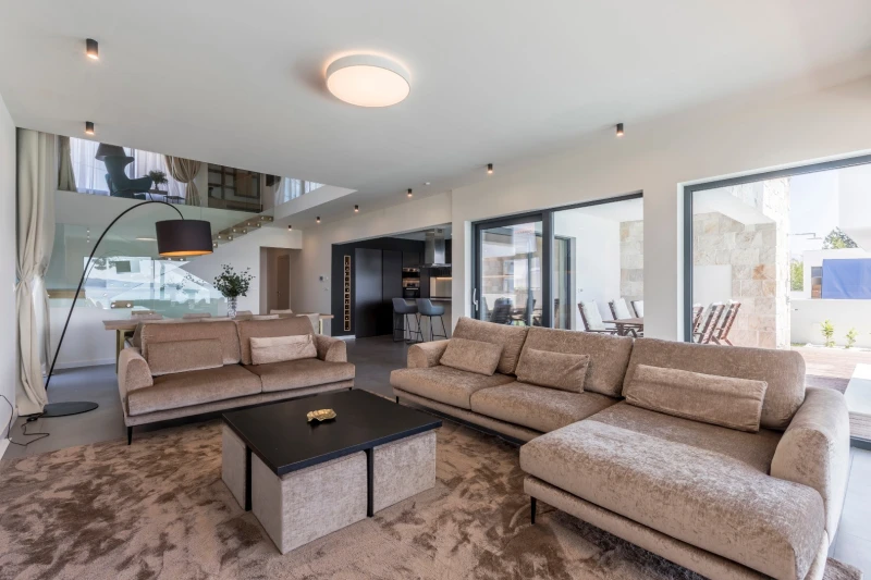 Living room and kitchen