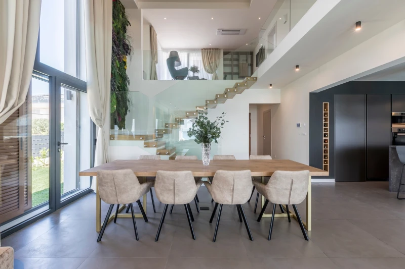 Living room and kitchen