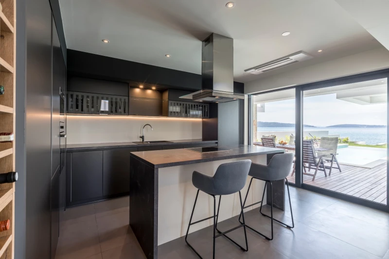 Living room and kitchen