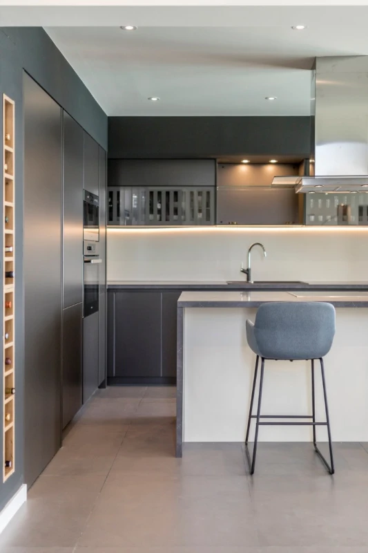 Living room and kitchen