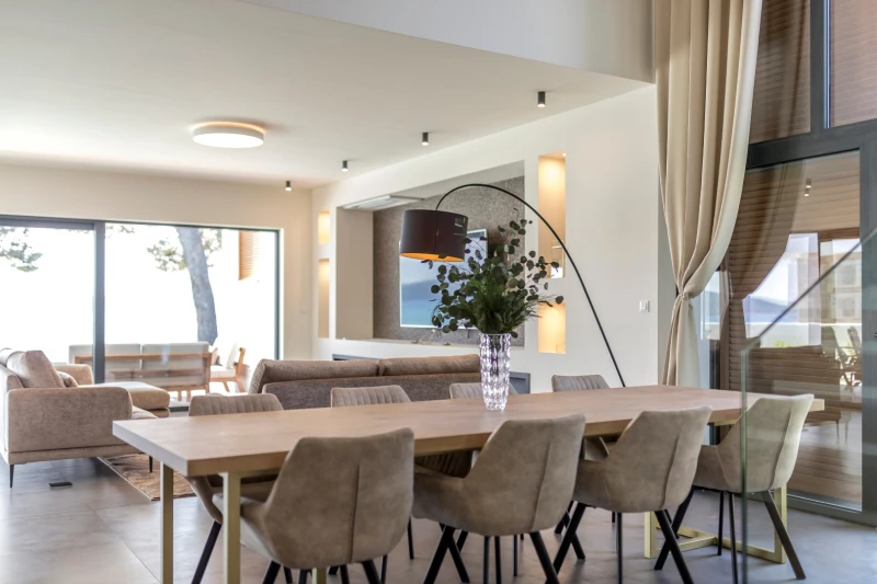 Living room and kitchen